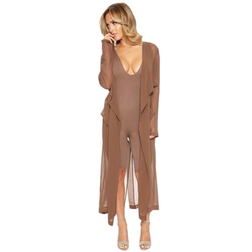 Naked Wardrobe Taupe Duster Coat